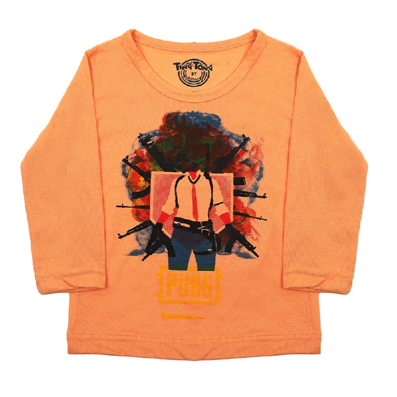 Boys Full Sleeves T-Shirt - Peach