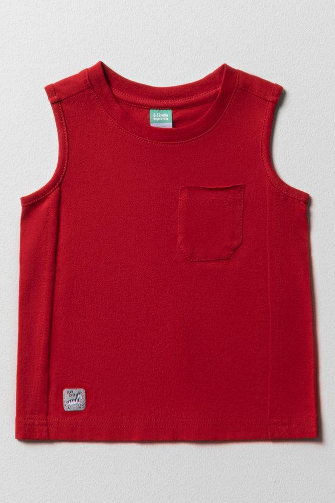 Sleeveless T-Shirt Red