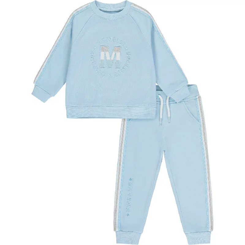 MITCH & SON -  Nick Tape M Logo Tracksuit - Sky Blue